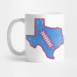 Texas Football, Retro - White/Light Blue Mug